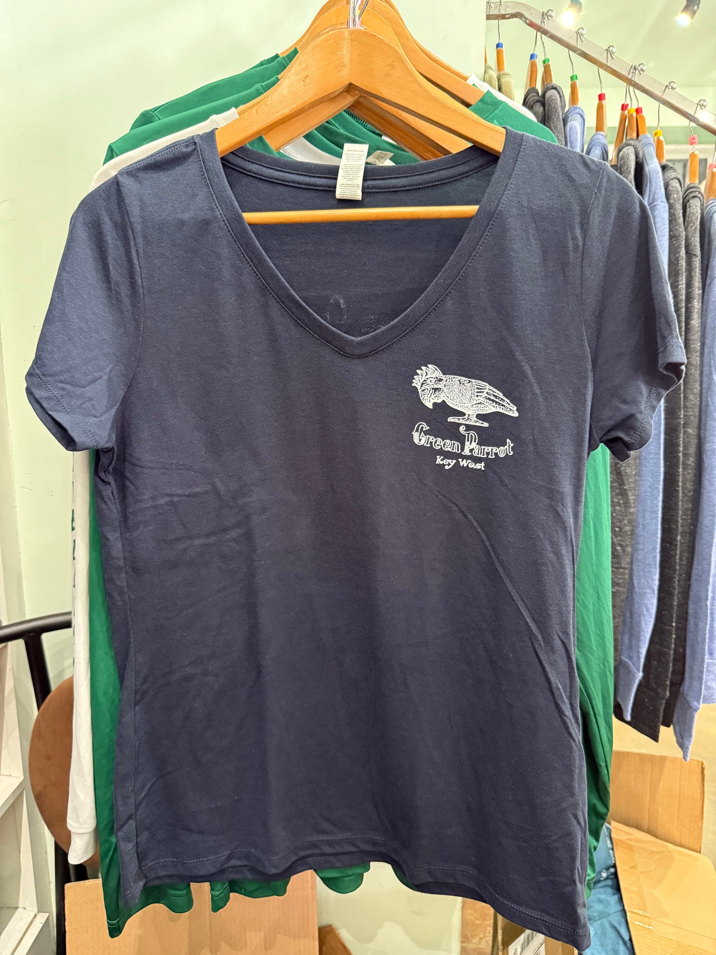 Ladies Building V-Neck T Shirt