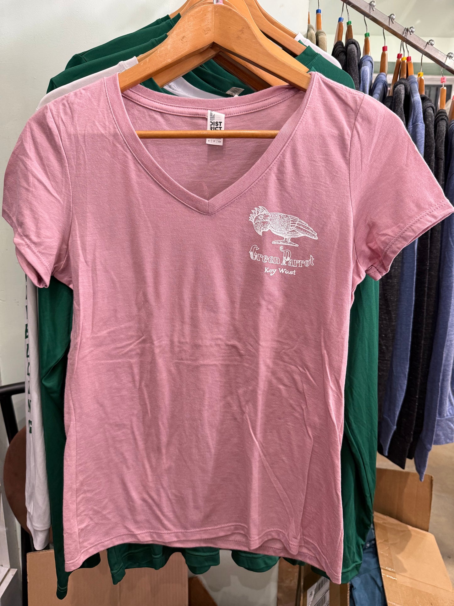 Ladies Building V-Neck T Shirt