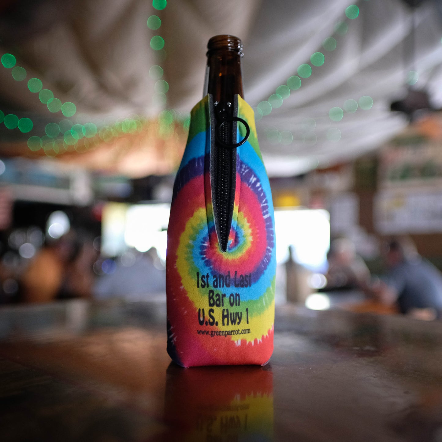 Tie Dye Bottle Zip Coozie