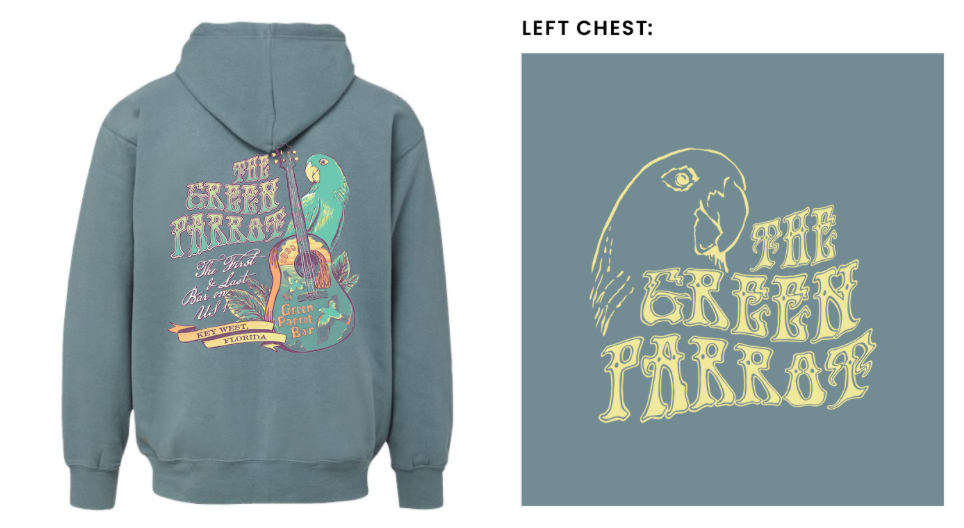 Hippie Guitar Zip Hoodie