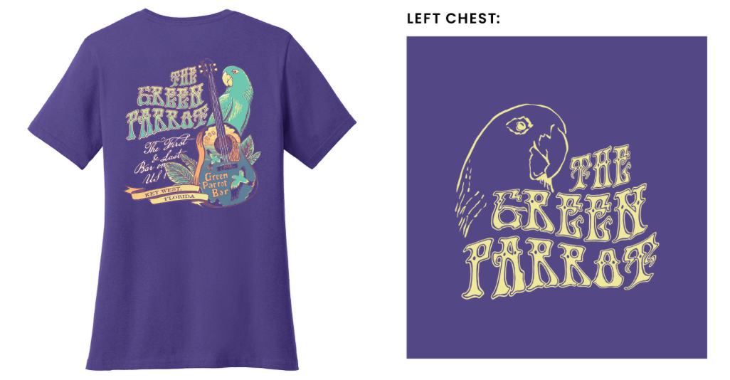 Hippie Guitar V-Neck Tee