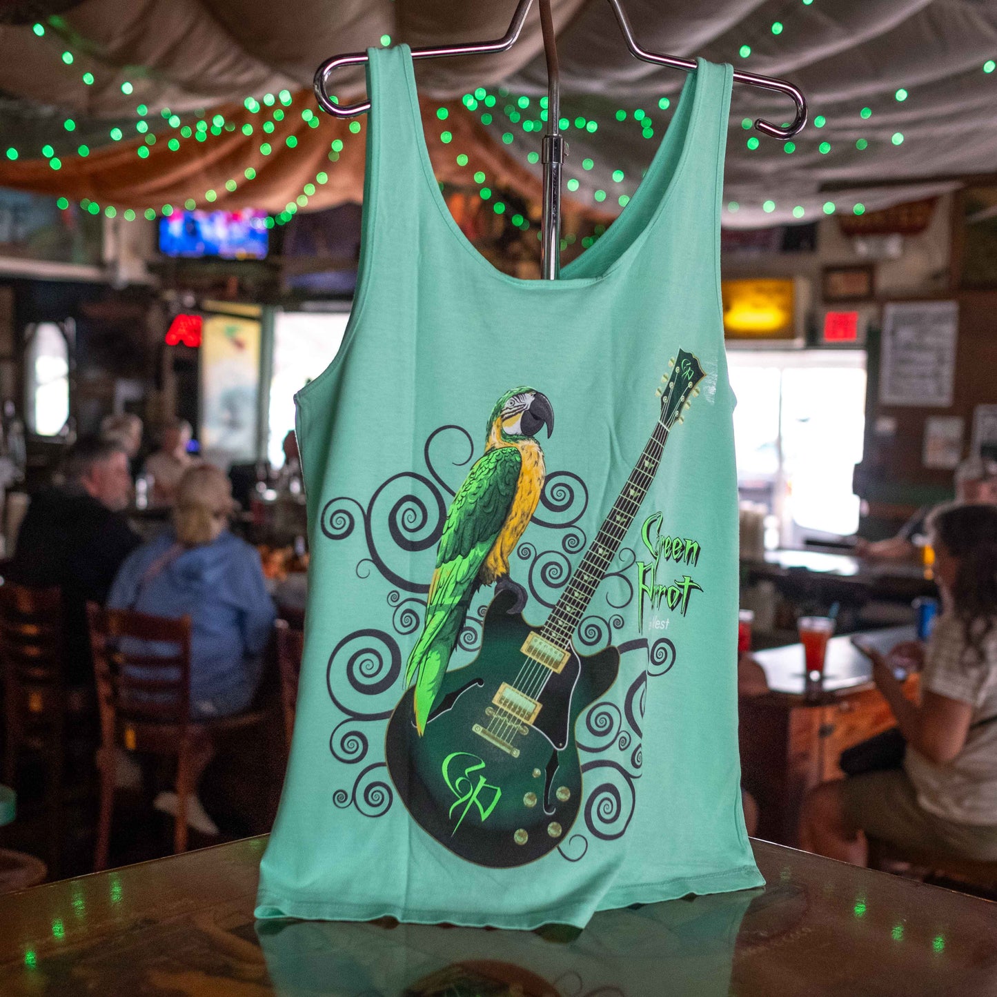 Guitar Neck Ladies Garment Dyed Tank