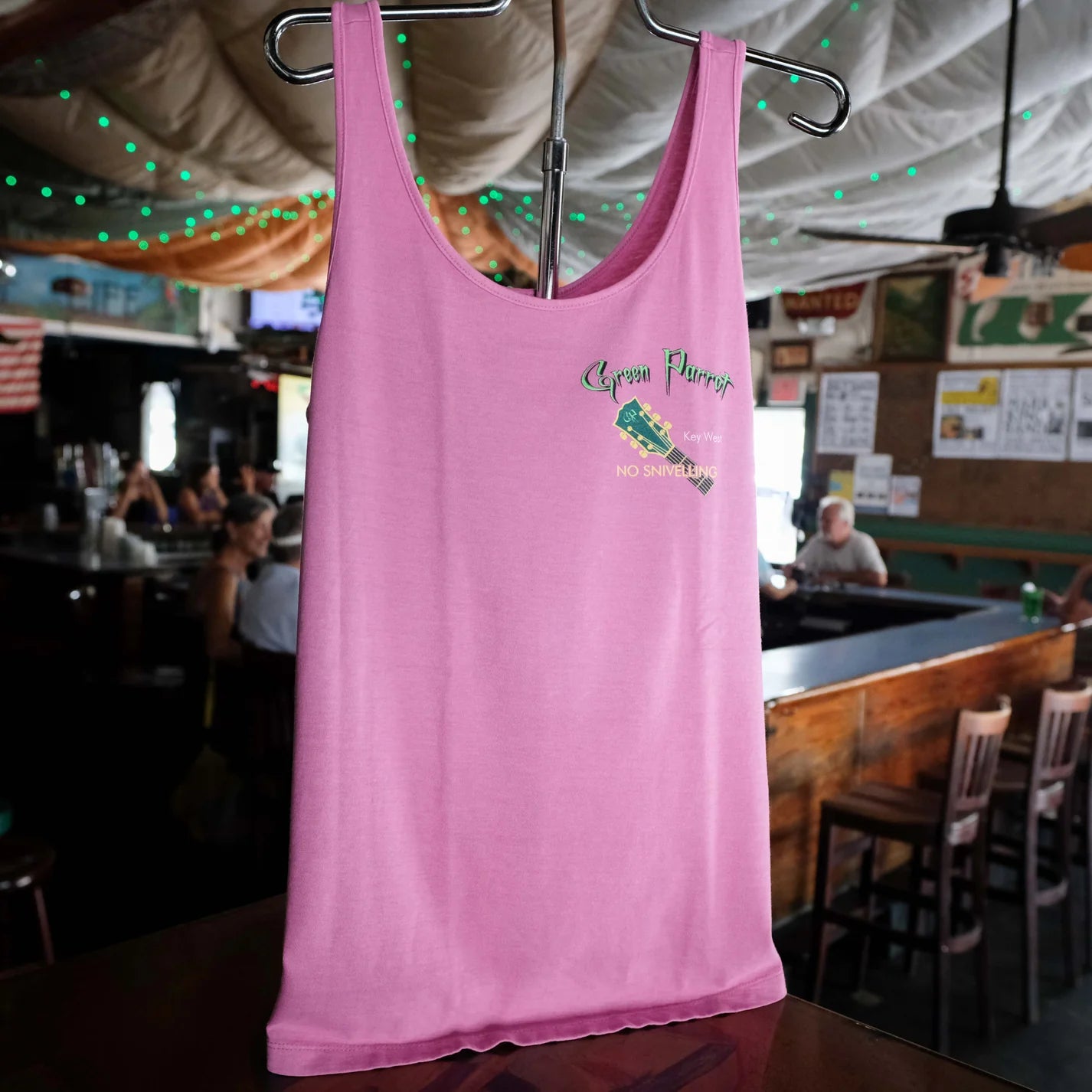 Guitar Neck Ladies Garment Dyed Tank