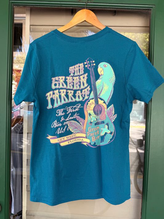 Hippie Guitar V-Neck Tee