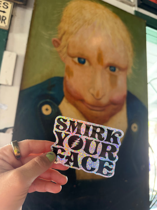 Smirk Your Face Sticker