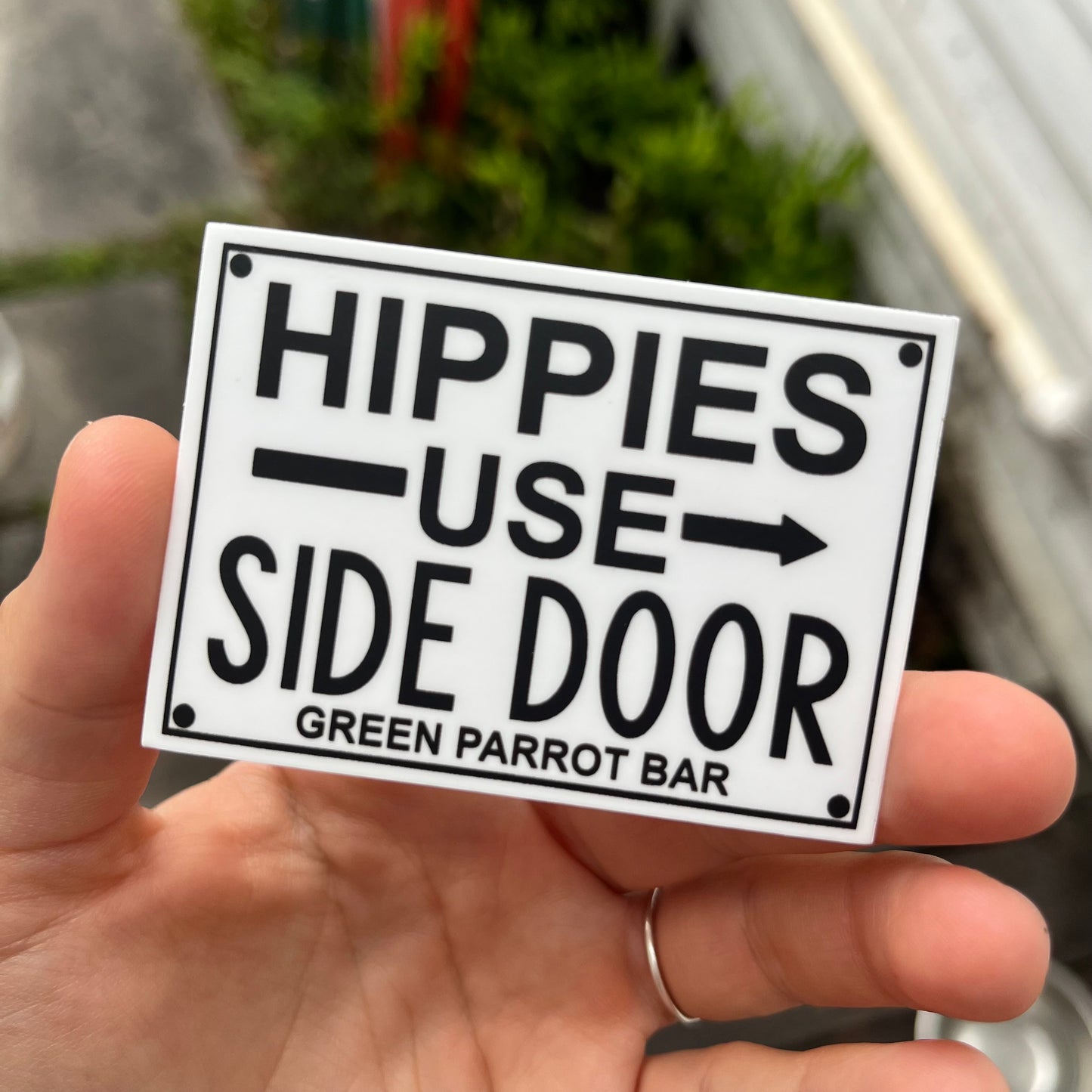 Hippie Door Sticker