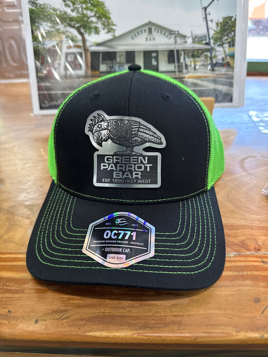 Silver Mayan Logo, Neon Trucker Hat