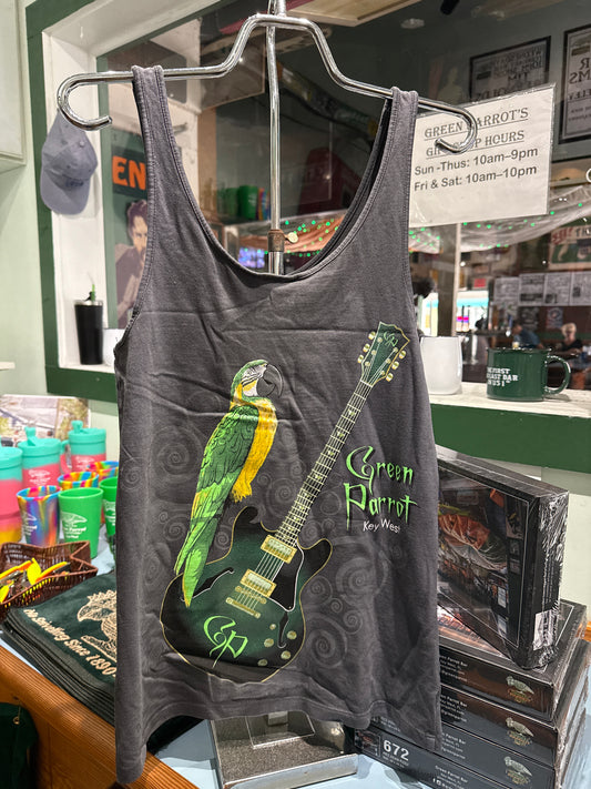 Guitar Neck Ladies Garment Dyed Tank