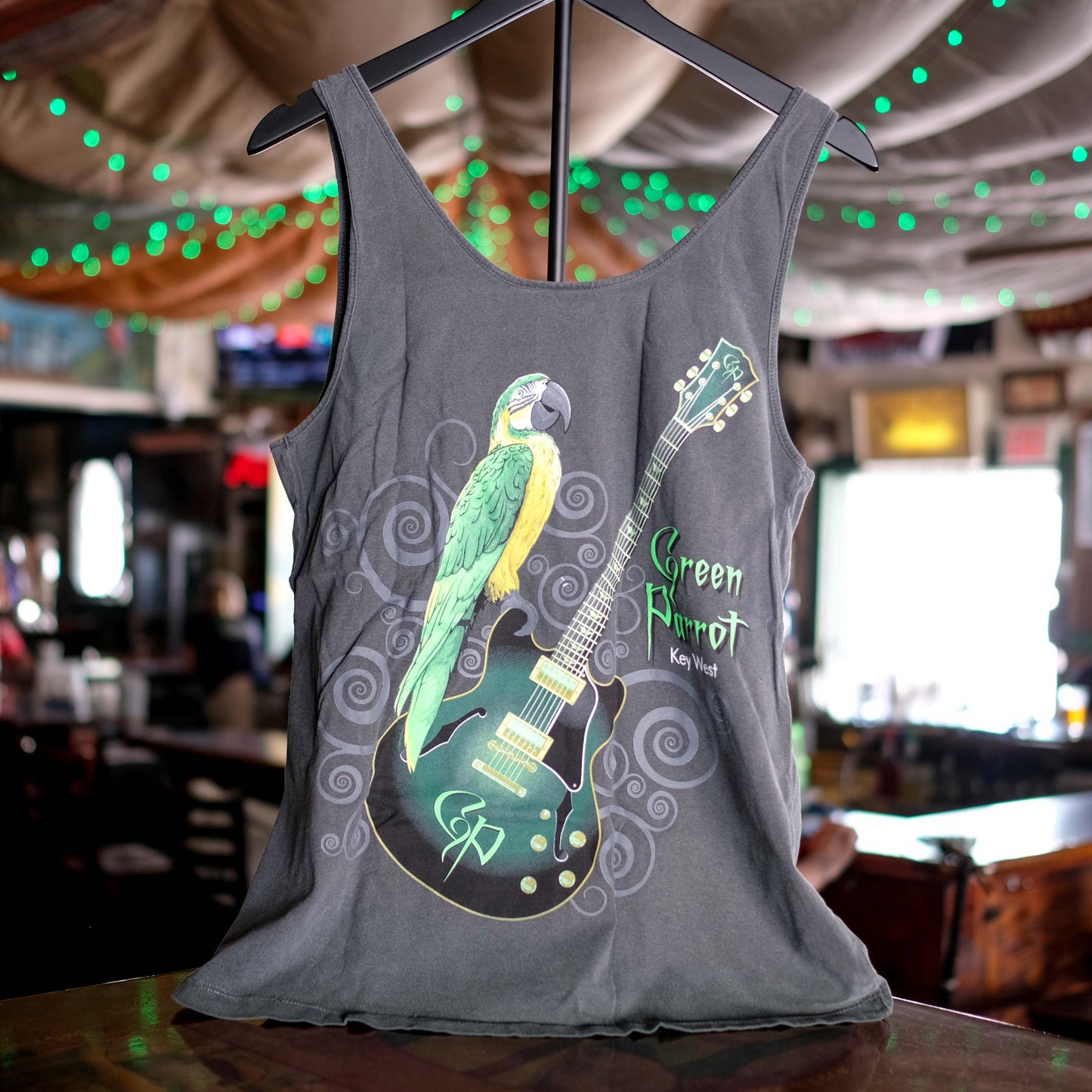 Guitar Neck Ladies Garment Dyed Tank