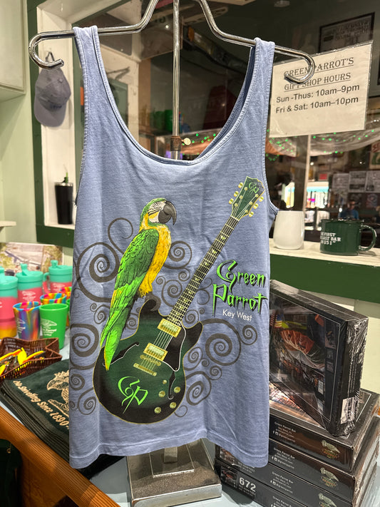 Guitar Neck Ladies Garment Dyed Tank
