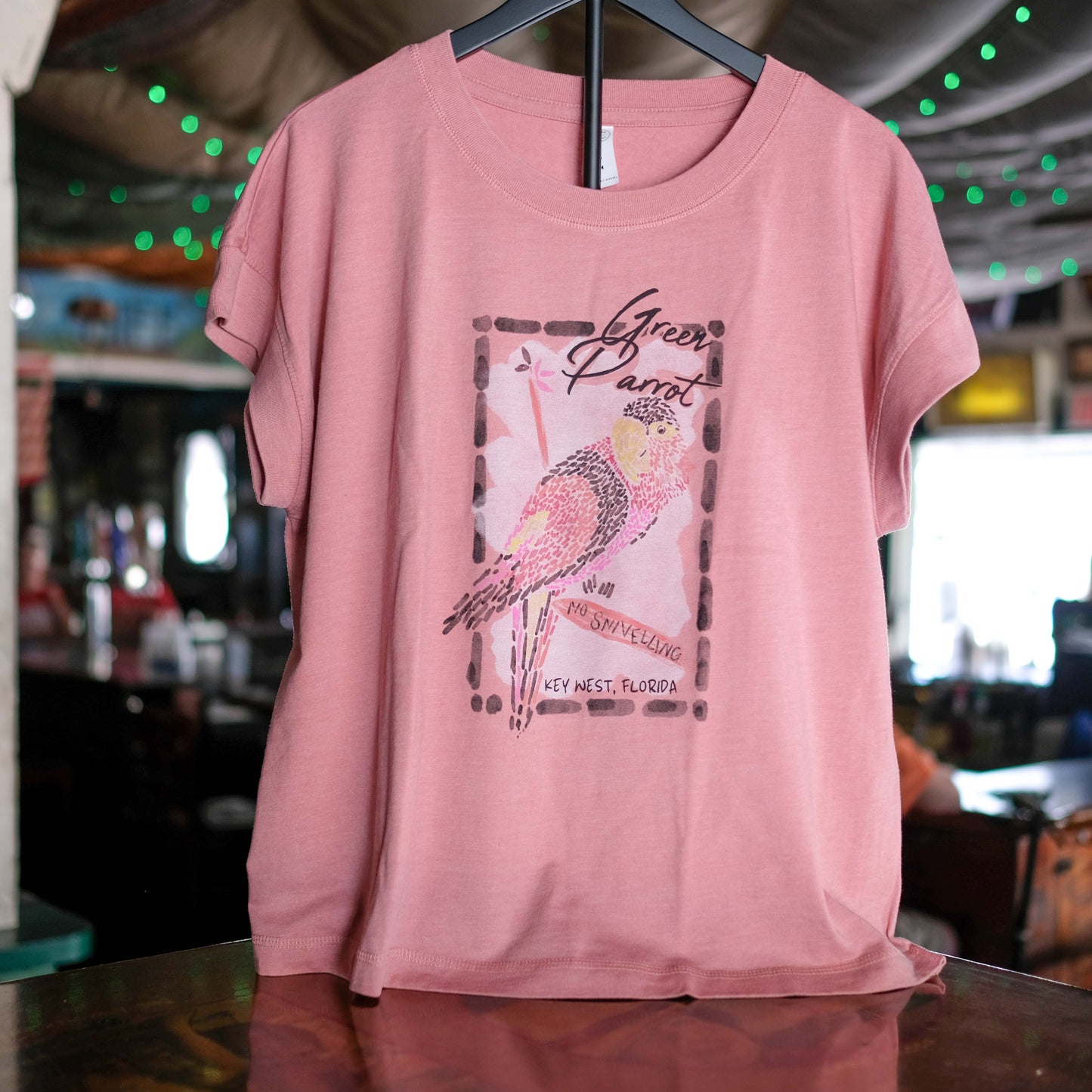 Ladies Mosaic Parrot Flowy Tee