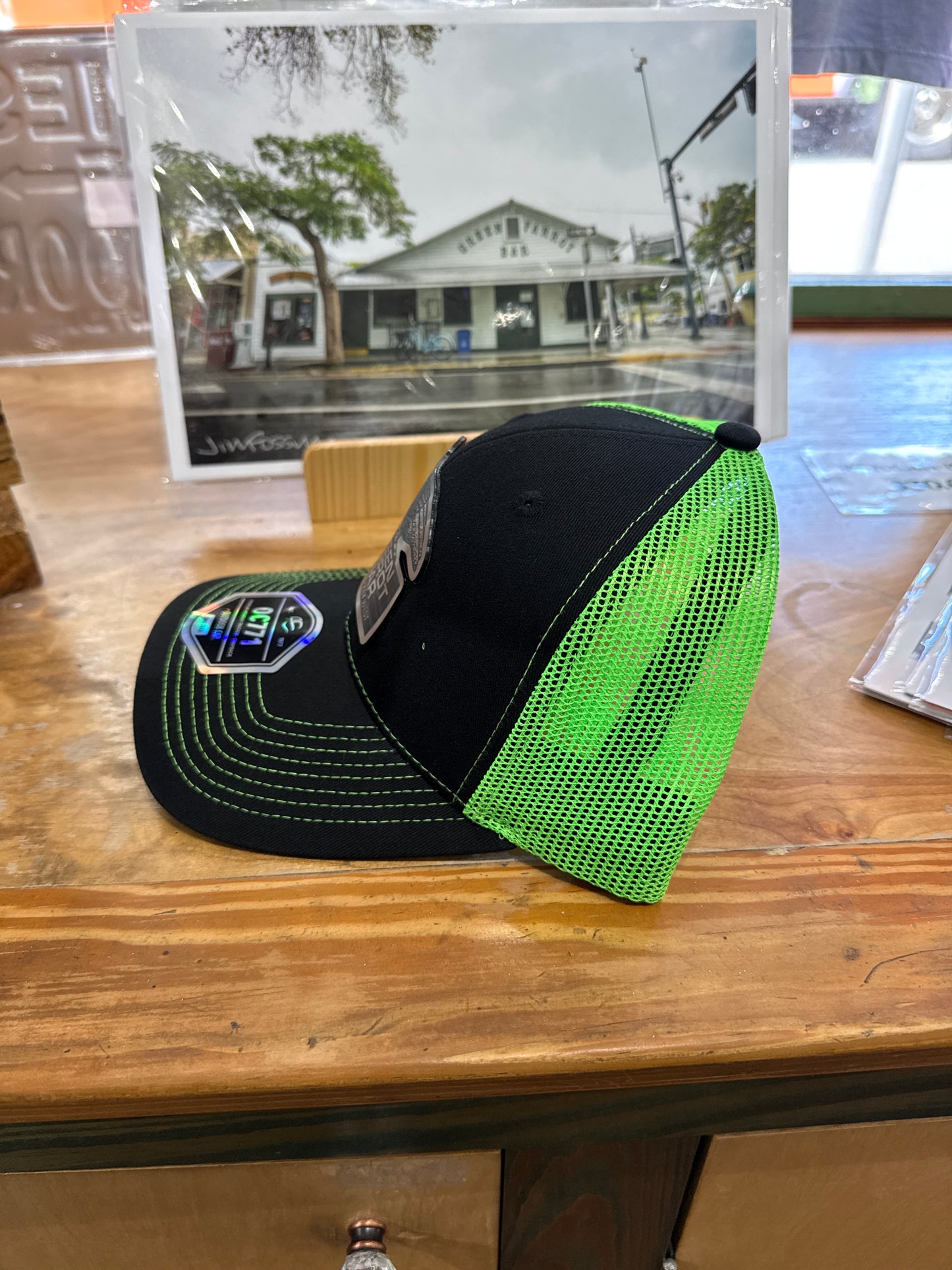 Silver Mayan Logo, Neon Trucker Hat