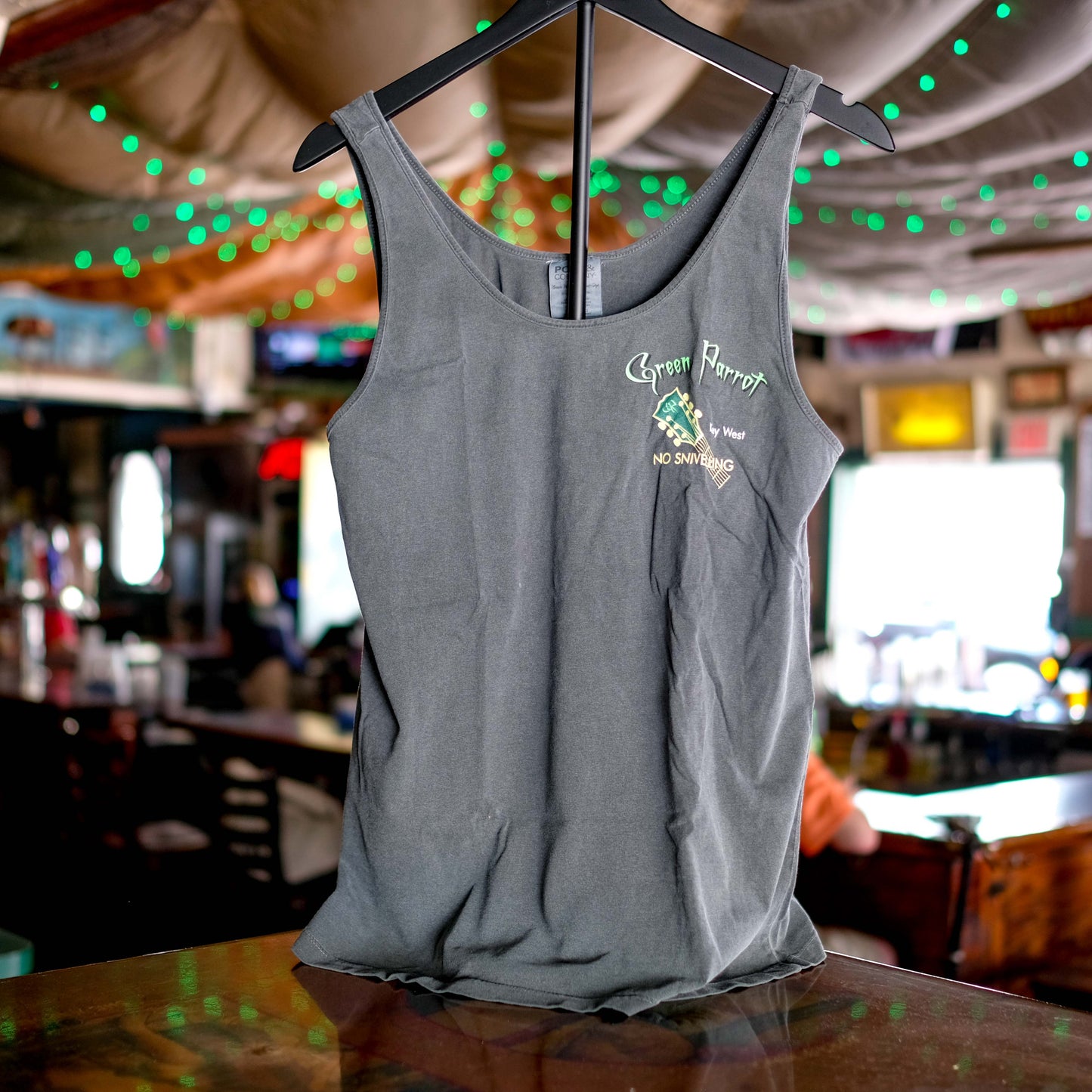 Guitar Neck Ladies Garment Dyed Tank