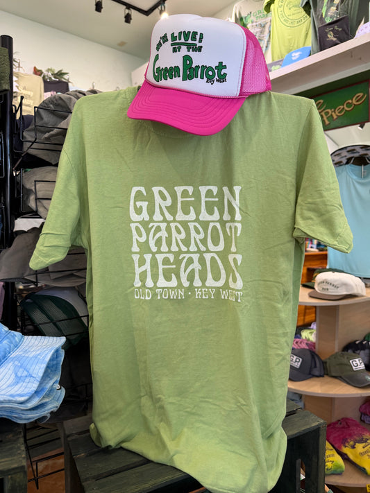 Green Parrot Head T Shirt