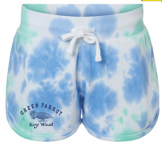 Ladies Tie Dye Sweat Shorts