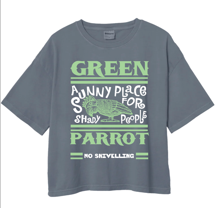 Ladies Block Print Crop Tee