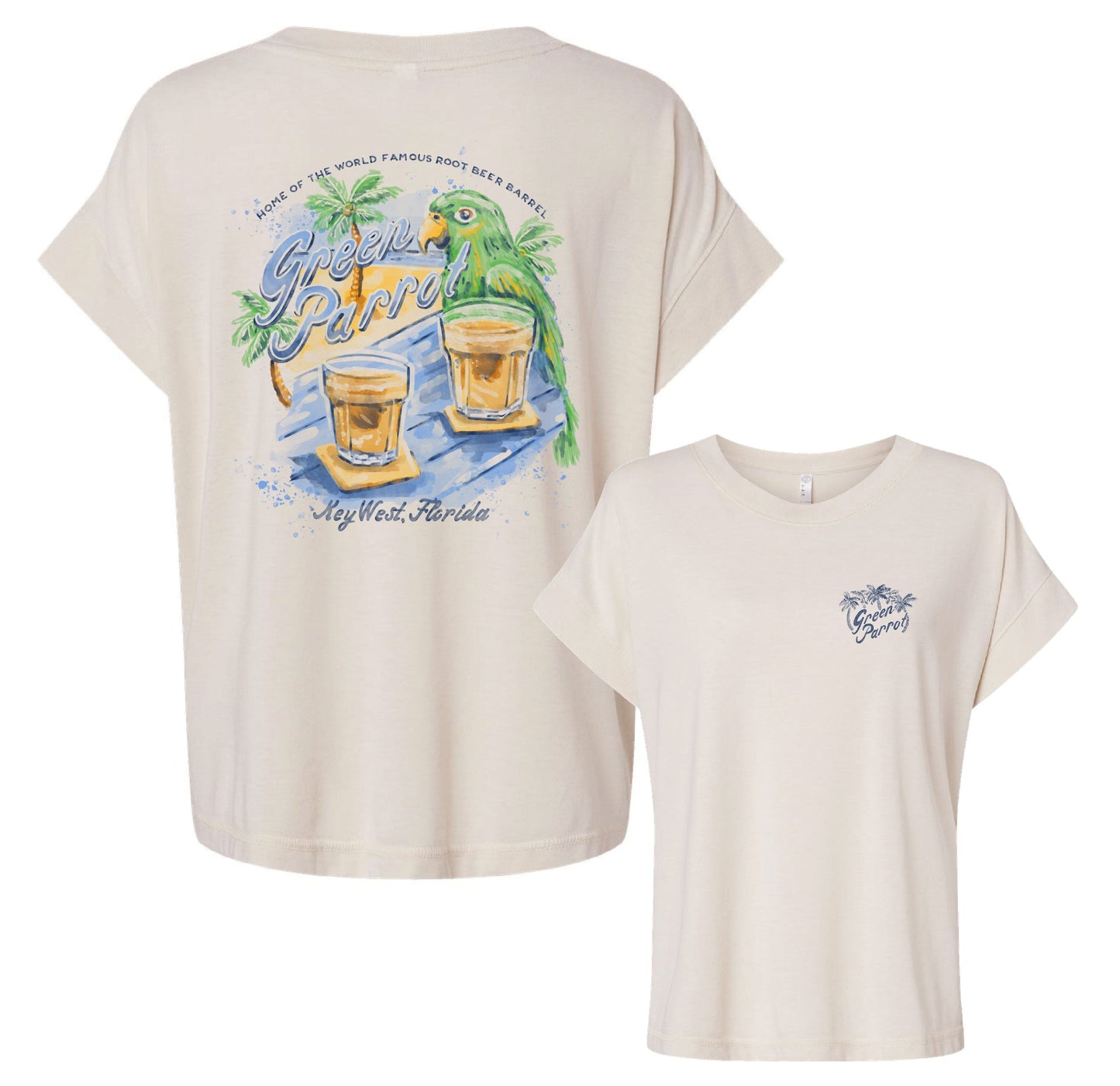 Ladies Root Beer Barrel Flowy Tee