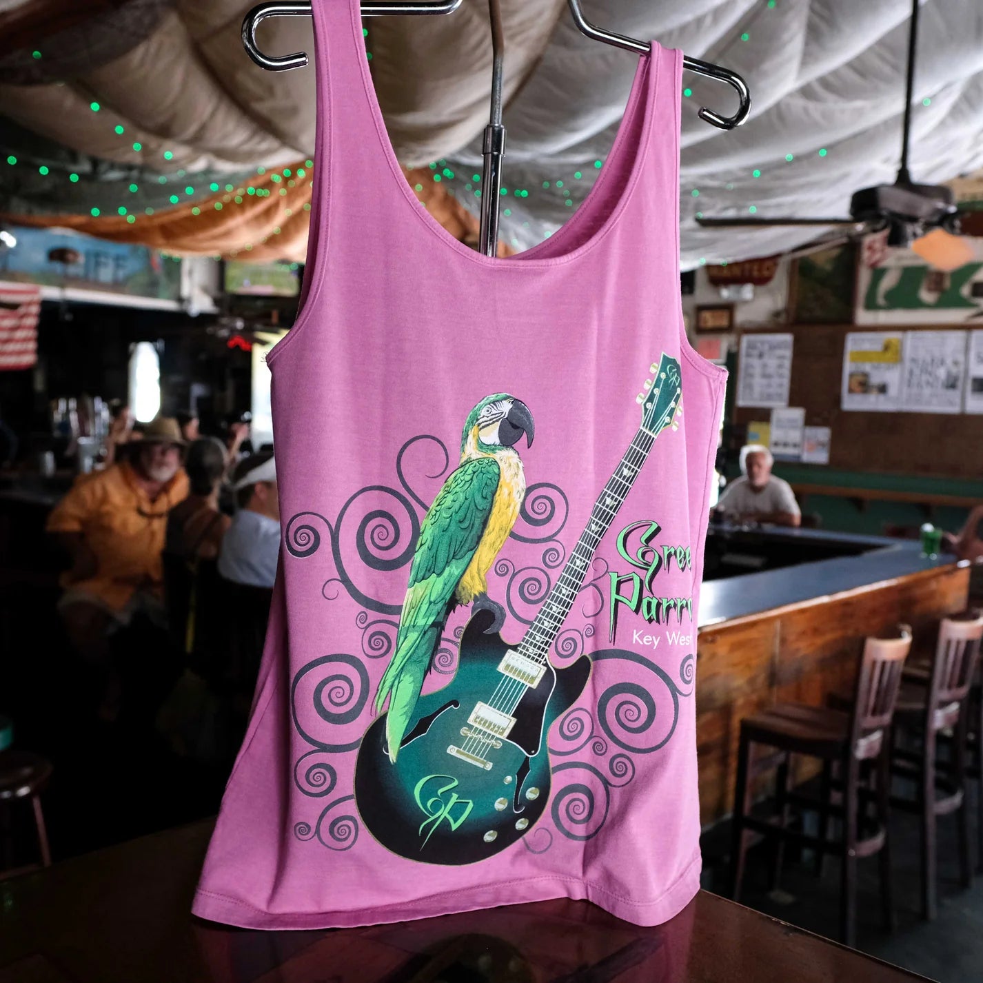 Guitar Neck Ladies Garment Dyed Tank
